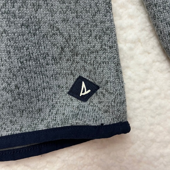 SPERRY RX FLEECE PULLOVER STS21920 GREY XL 1/4 ZIP POCKET MEN'S SWEATER - Picture 3 of 10